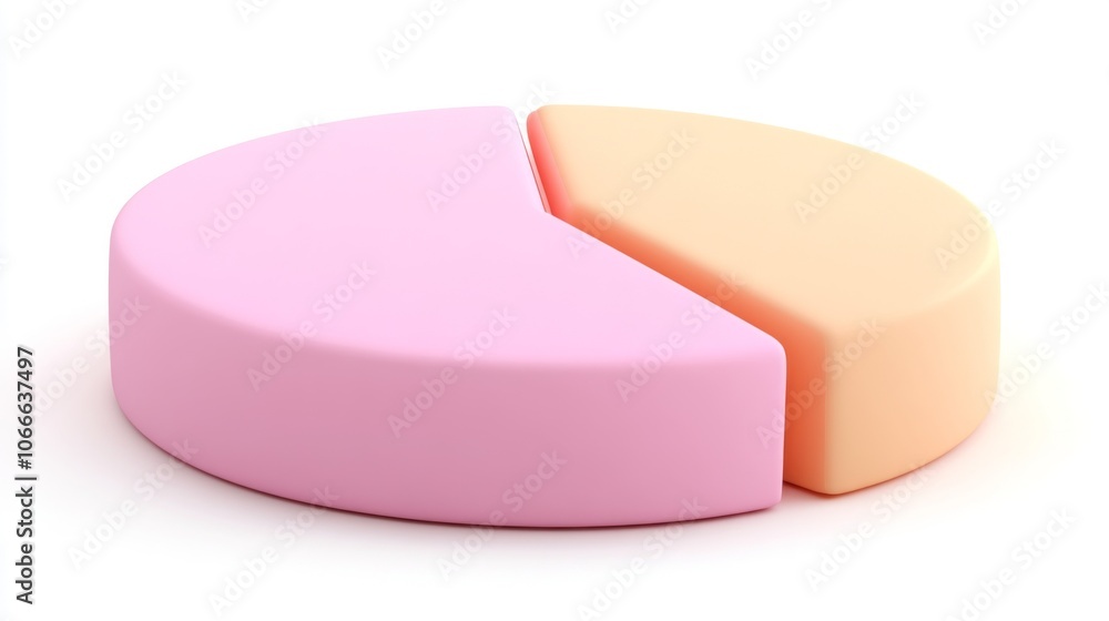 Poster Colorful Pie Chart Slice 3D Render Design