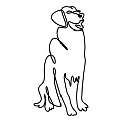 Pet Animal Line Art Vector Graphic Decorative