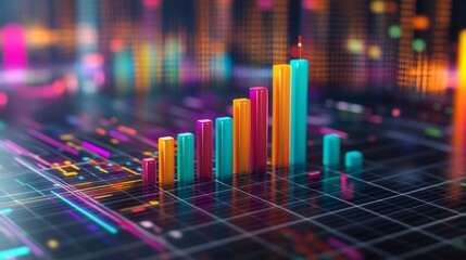 Colorful Data Visualization with Bars and Graphs