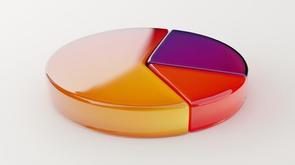 Obraz premium Vibrant Pie Chart in Colorful Design