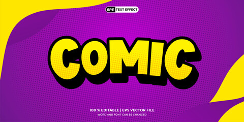 Obraz premium Text Effects Design Creative Comic Style