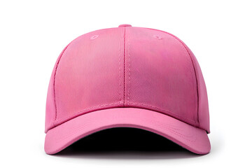 Fototapeta premium Front view Blank Baseball cap mock up, isolated on white background