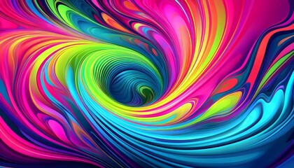 Obraz premium psychedelic background featuring swirling neon colors, like electric pink, lime green