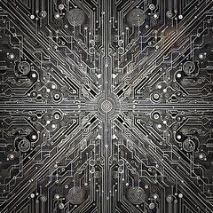 Circuits Inspired by electrical circuit diagrams this pattern fe