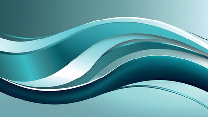 Obraz premium Abstract Ocean Waves in Calming Blue and Teal.
