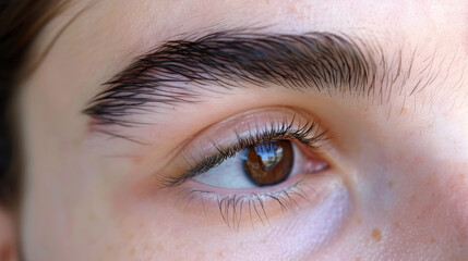 Obraz premium Bold Brows: Embrace natural, thick brows as a defining feature, creating a strong and confident look that enhances your overall beauty. 