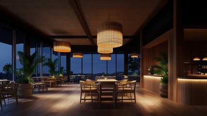 Cozy indoor cafe featuring charming wooden decor and a warm ambiance for a relaxing experience.