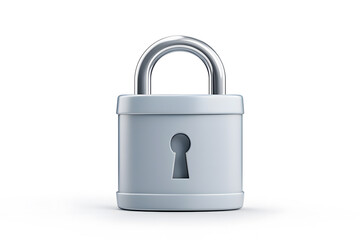 Digital metal lock isolated on white