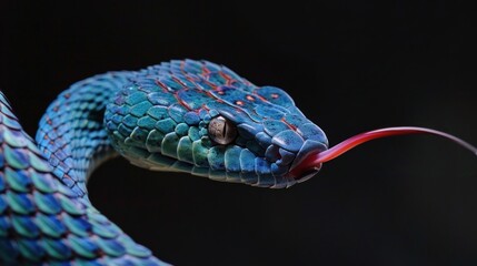 Obraz premium Blue Viper Snake