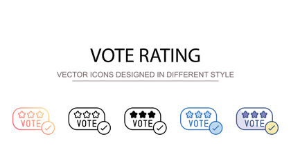 Vote Rating icon design with white background stock illustration