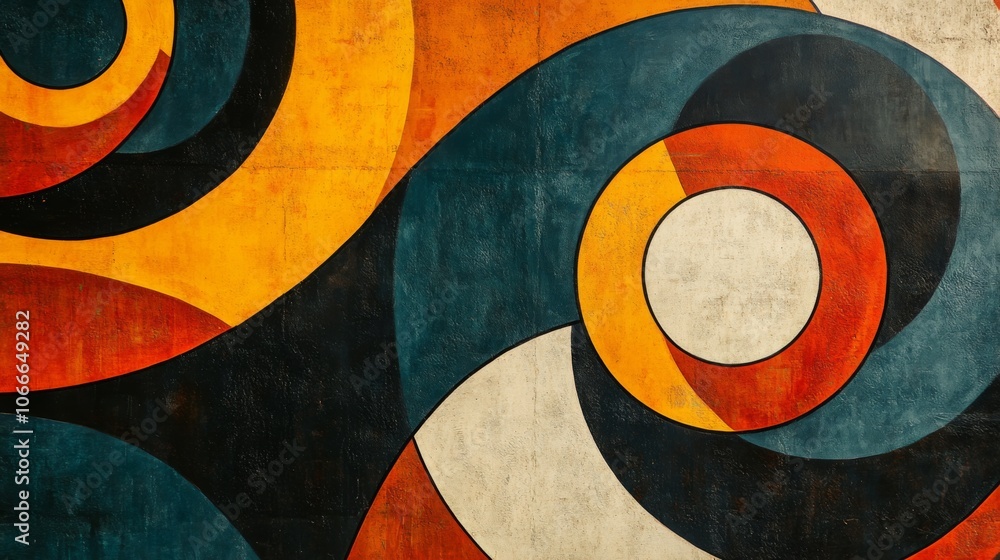 Poster abstract colorful swirl patterns on canvas wall art