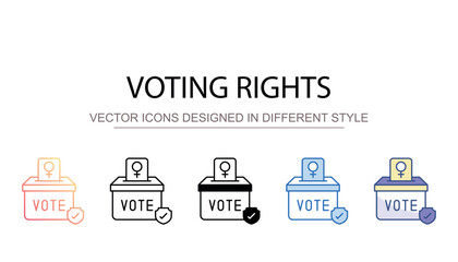 Obraz premium Voting Rights icon design with white background stock illustration