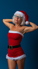 beautiful old woman Santa