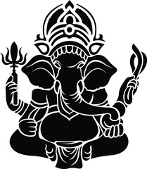 Happy ganesh chaturthi festival wishing design