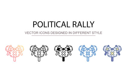 Political Rally icon design with white background stock illustration