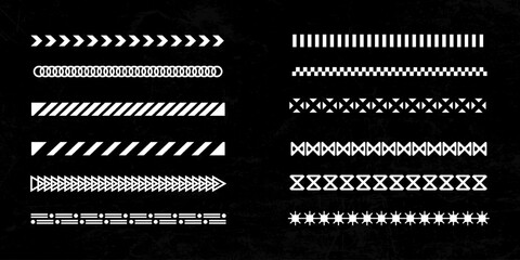 Futuristic streetwear cyberpunk element technology graphic vector design