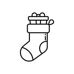 Christmas Stocking vector icon stock illustration
