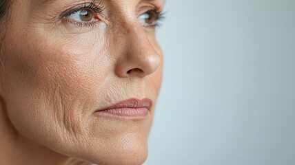 Person with deep wrinkles around the mouth and eyes, showing signs of aging skin   deep wrinkles, aging skin, facial lines