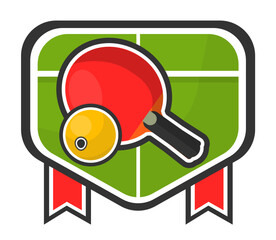 Table Tennis Badge Vector illustration