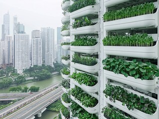 an innovative carbon-neutral community space, urban design with greenery and solar installations, editorial photography, vibrant magazine style