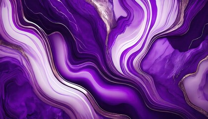 Luxurious Purple and Gold Marble Texture with Flowing Veins. High-Resolution Abstract Art for Branding, Interior Design, and Digital Projects Requiring Elegance and Depth
