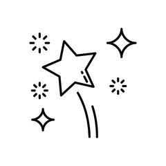 Obraz premium New Year�s Fireworks vector icon stock illustration