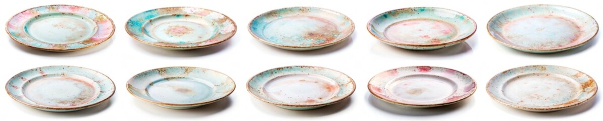 plate blue pink restaraunt dish food