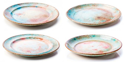 plate blue pink restaraunt dish food
