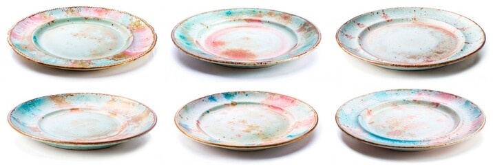 plate blue pink restaraunt dish food