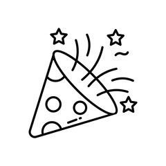 Confetti vector icon stock illustration