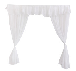 white curtains isolated on white background