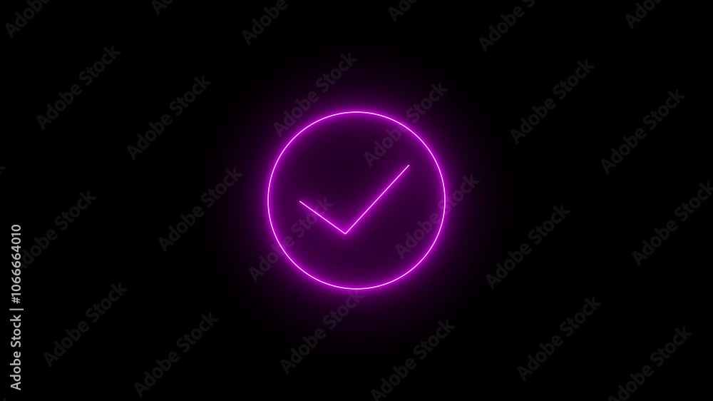 Poster high quality check mark animation.approved tick mark icon.