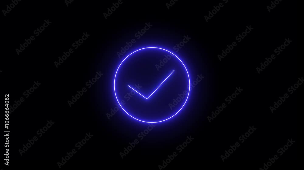 Poster high quality check mark animation.approved tick mark icon.