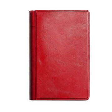 Blank red book isolated. PNG