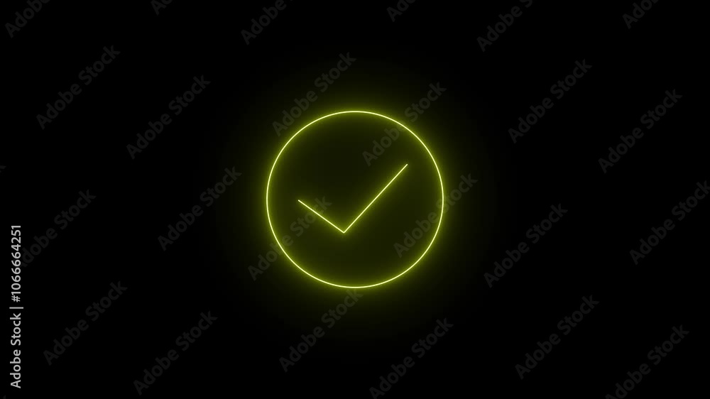 Poster high quality check mark animation.approved tick mark icon.