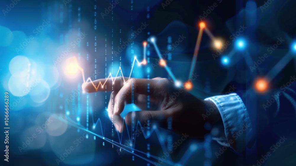 Poster digital data analysis and chart