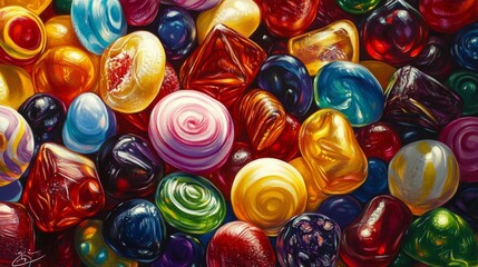 Fototapeta premium Colorful and Vibrant Candy Close-Up Image