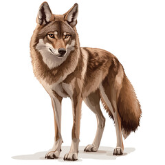 Fototapeta premium Vector illustration of a wolf. Canis lupus, wild animal.