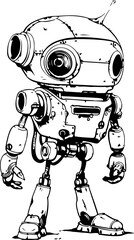 illustratio of a cute robot character