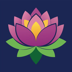 a Lotus flower vector art illustration