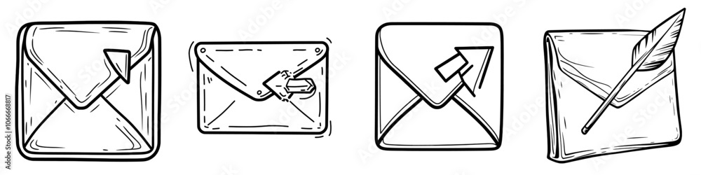 Poster line icon for sending mail emails. letter outline for sending a web message. isolated illustration.