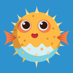 a Puffer fish vector art illustration
