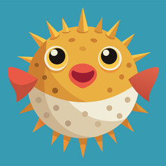 a Puffer fish vector art illustration