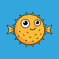 a Puffer fish vector art illustration