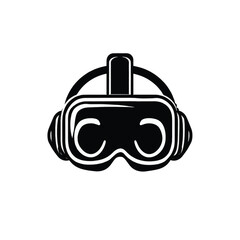 illustration of a 3d design black glasess photo