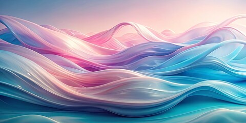 Obraz premium Fluid Abstract Symphony of Color and Form in a Whimsical Dreamlike Landscape