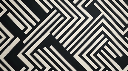 Abstract Black and White Geometric Pattern