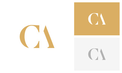 CA letter logo modern concept logo design