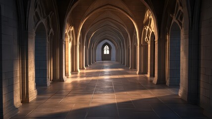 Fototapeta premium Majestic castle archway adorned with intricate carvings, showcasing timeless craftsmanship and historical grandeur.