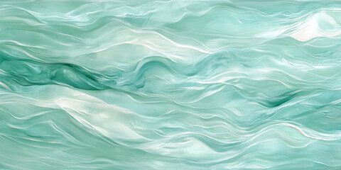 Obraz premium Subtle water ripple texture in soft aqua tones with delicate reflections, creating a calming, flowing appearance